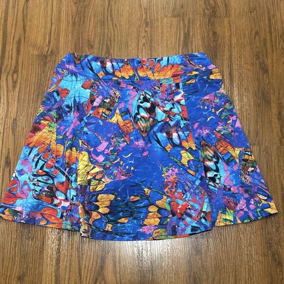 DONA JO Skort Women's XL (3) Lined Floral Paint Tennis Golf Pickleball Skirt - Picture 9 of 9